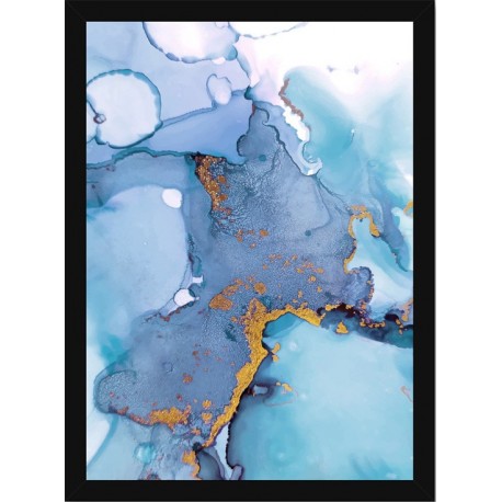 Quadro Poster Art Digital Alcohol Ink 3408