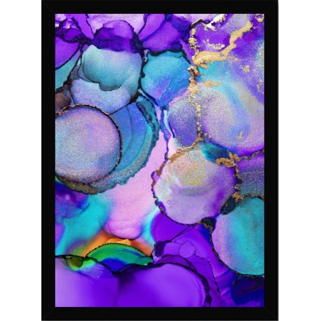 Quadro Poster Art Digital Alcohol Ink 3410