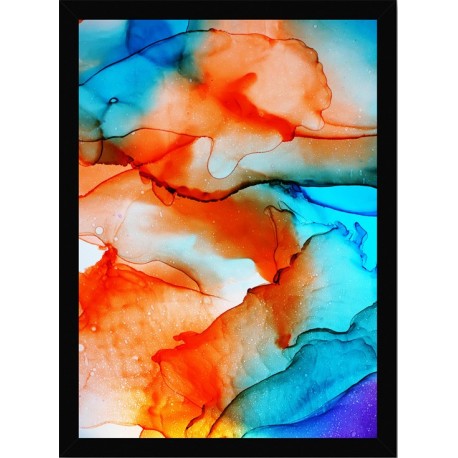 Quadro Poster Art Digital Alcohol Ink 3415