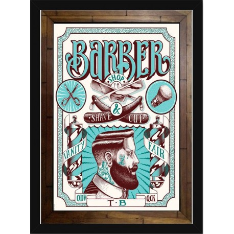 Quadro Poster Art Digital Negocios Barbearia 4011