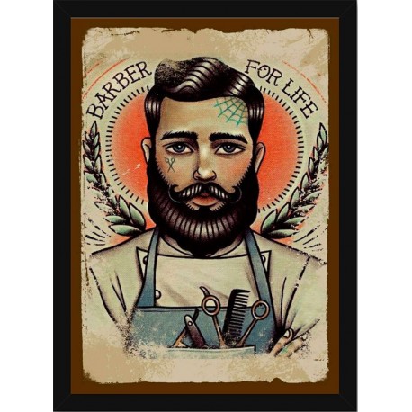 Quadro Poster Art Digital Negocios Barbearia 4030