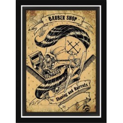 Quadro Poster Art Digital Negocios Barbearia 4033