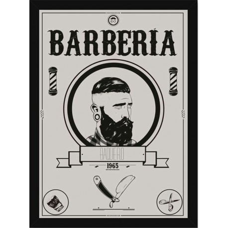 Quadro Poster Art Digital Negocios Barbearia 4055