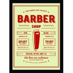 Quadro Poster Art Digital Negocios Barbearia 4066