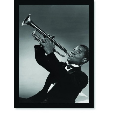 Quadro Poster Grandes Nomes da Música Louis Armstrong 2