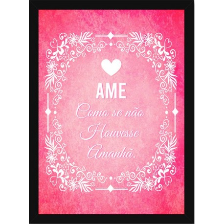 Quadro Poster Frases Amor Fe e Gratidao 4772