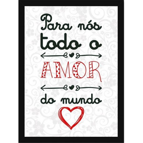Quadro Poster Frases Amor Fe e Gratidao 4773