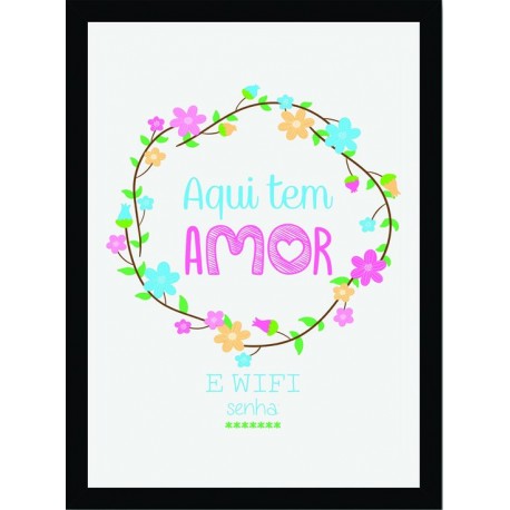 Quadro Poster Frases Amor Fe e Gratidao 4782