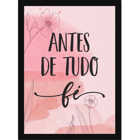 Quadro Poster Frases Amor Fe e Gratidao 4792