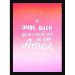 Quadro Poster Frases Amor Fe e Gratidao 4799