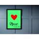 Quadro Poster Frases Amor Fe e Gratidao 4800