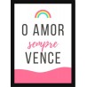 Quadro Poster Frases Amor Fe e Gratidao 4801