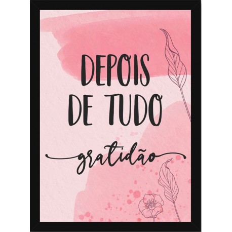 Quadro Poster Frases Amor Fe e Gratidao 4802