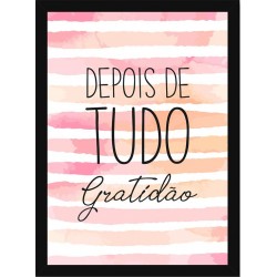 Quadro Poster Frases Amor Fe e Gratidao 4811