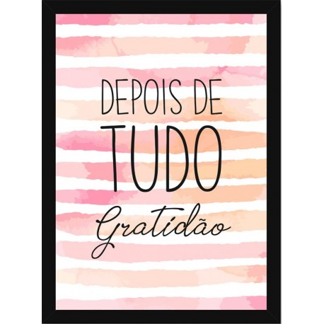 Quadro Poster Frases Amor Fe e Gratidao 4811