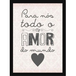 Quadro Poster Frases Amor Fe e Gratidao 4812