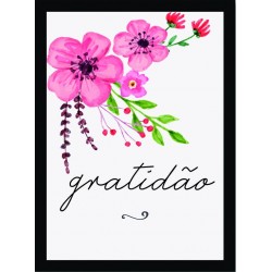 Quadro Poster Frases Amor Fe e Gratidao 4813