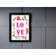 Quadro Poster Frases Amor Fe e Gratidao 4814