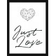 Quadro Poster Frases Amor Fe e Gratidao 4821