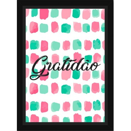 Quadro Poster Frases Amor Fe e Gratidao 4826