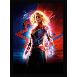 Quadro Poster Herois Capitao Marvel 5505