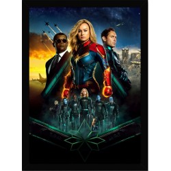 Quadro Poster Herois Capitao Marvel 5506