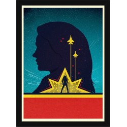 Quadro Poster Herois Capitao Marvel 5509