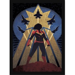 Quadro Poster Herois Capitao Marvel 5510