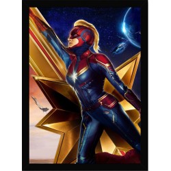 Quadro Poster Herois Capitao Marvel 5519