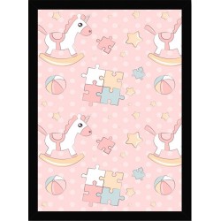 Quadro Poster Art Digital Mosaico Infantil 5980