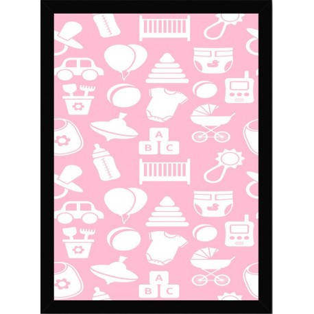 Quadro Poster Art Digital Mosaico Infantil 6012
