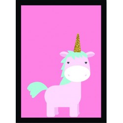 Quadro Poster Infantil Unicornio 6018