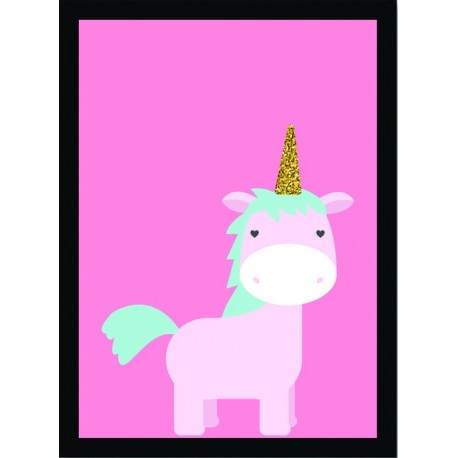 Quadro Poster Infantil Unicornio 6018