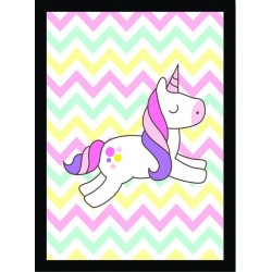 Quadro Poster Infantil Unicornio 6019