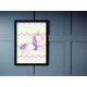 Quadro Poster Infantil Unicornio 6019