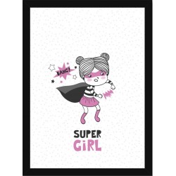 Quadro Poster Infantil Super Girl 6025