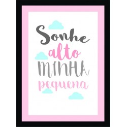 Quadro Poster Infantil Frase Menina 6030