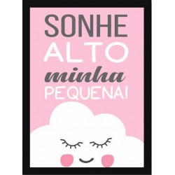 Quadro Poster Infantil Frase Nuvem Menina 6033