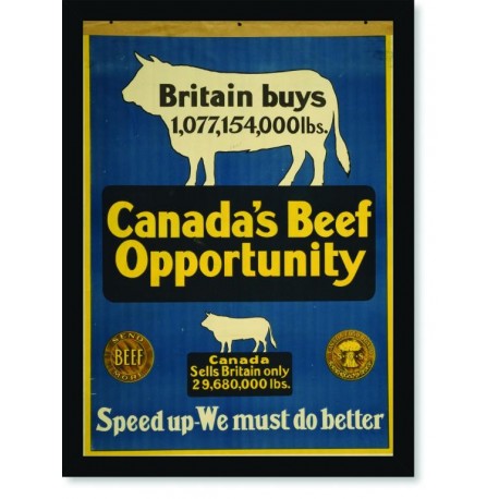 Quadro Poster Propaganda Canadas Beef Opportunity