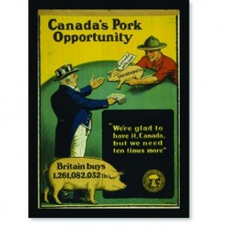 Quadro Poster Propaganda Canadas Pork Opportunity