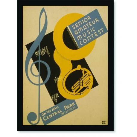 Quadro Poster Propaganda Senior Amateur Music Contest