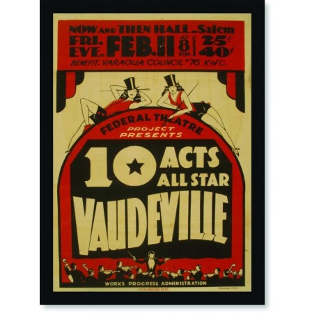 Quadro Poster Propaganda Vaudeville