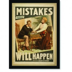 Quadro Poster Propaganda Mistakes Will Happen