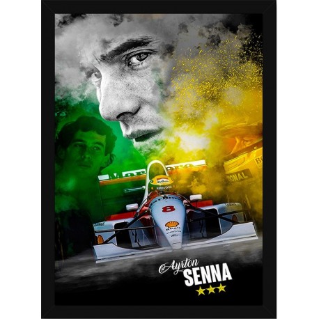 Quadro Poster Personalidades Airton Senna 6450