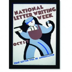 Quadro Poster Propaganda National Letter Writing Week