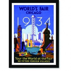 Quadro Poster Propaganda Worlds Fair Chicago