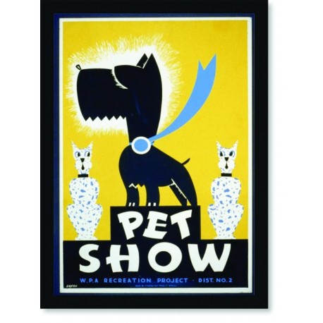 Quadro Poster Propaganda Pet Show WPA