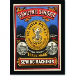 Quadro Poster Propaganda Sewing Machines Singer
