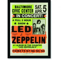 Quadro Poster Propaganda Led Zeppelin in Concert