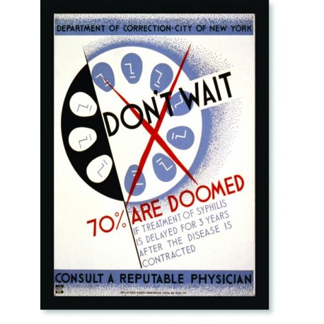 Quadro Poster Propaganda Department Of Correction of New York